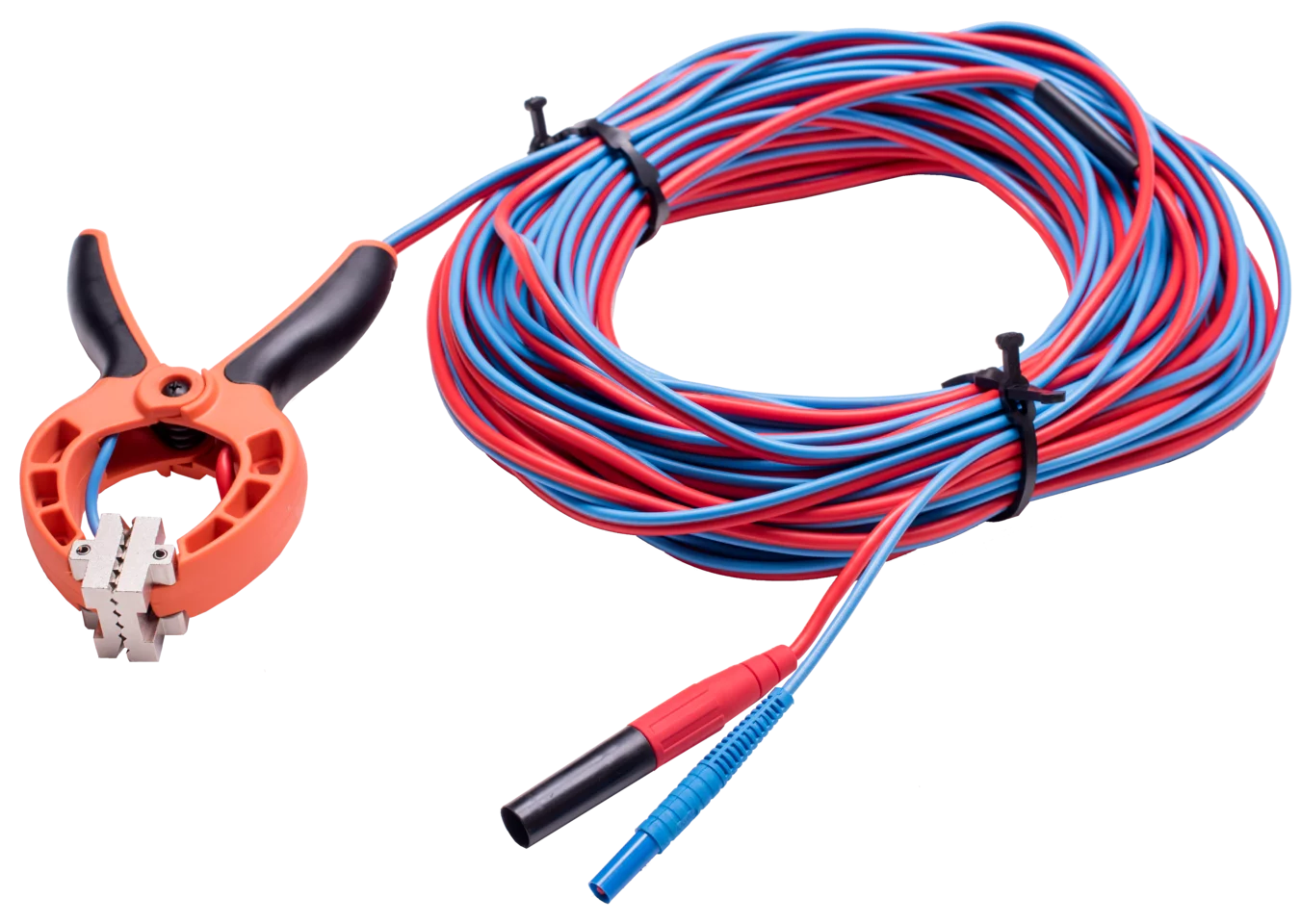 Double-wire test lead 25 m (Kelvin crocodile clip)