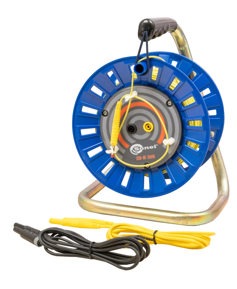 Test lead 75 m, yellow, for MRU (banana plugs, on a reel, shielded)