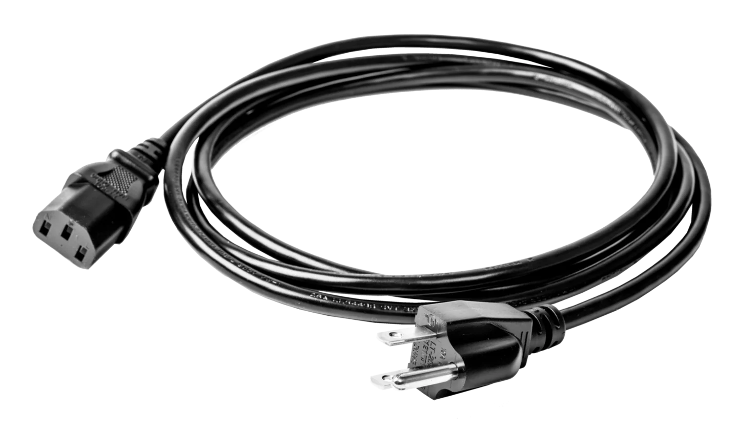 Mains power cable 125 V (IEC C13 plug) USA